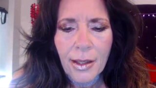 Naughty old step mom with dirty talks bangs cunt and gets cum